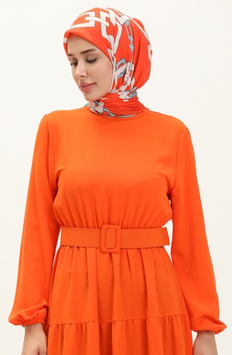 Belted Ruffled Dress 2002-05 Orange 2002-05