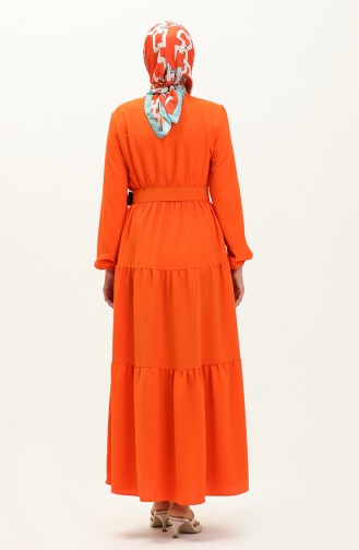 Belted Ruffled Dress 2002-05 Orange 2002-05