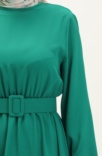 Robe Plissée à Ceinture 2002-07 Vert 2002-07