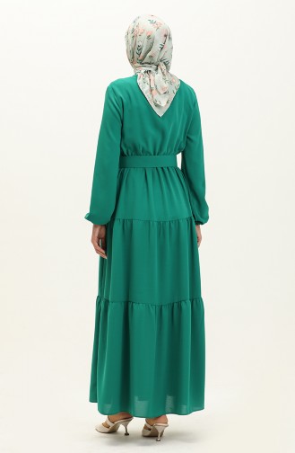 Belted Ruffled Dress 2002-07 Green 2002-07