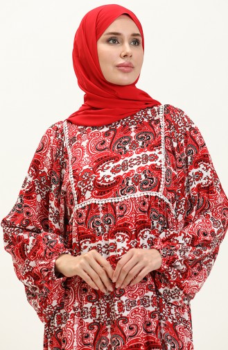 Robe à Motifs en Viscose 24Y8993-02 Rouge 24Y8993-02