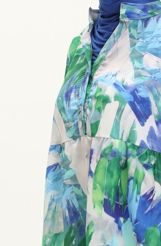 Digital Print Tunic 0502-02 Blue 0502-02