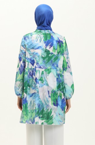 Digital Print Tunic 0502-02 Blue 0502-02