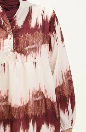 Digital Print Tunic 0502A-01 Plum 0502A-01