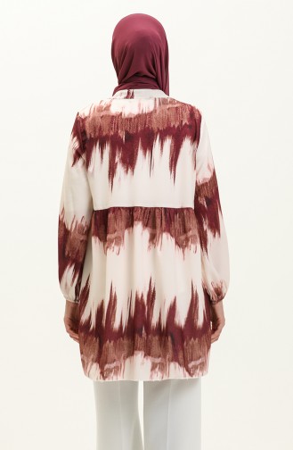 Digital Print Tunic 0502A-01 Plum 0502A-01