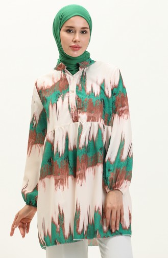 Digital Print Tunic 0502A-04 Green 0502A-04