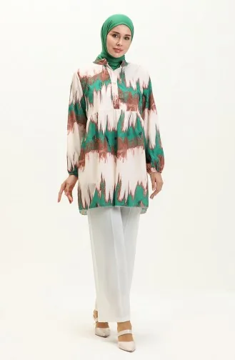 Digital Print Tunic 0502A-04 Green 0502A-04