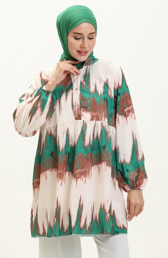 Digital Print Tunic 0502A-04 Green 0502A-04