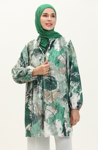 Digital Print Tunic 0502B-01 Green 0502B-01