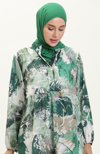 Digital Print Tunic 0502B-01 Green 0502B-01