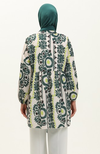 Digital Print Tunic 0502C-02 Emerald Green Pistachio Green 0502C-02