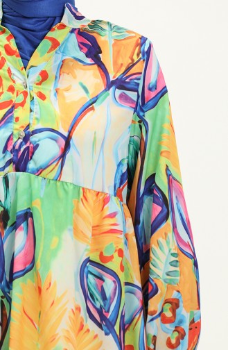 Digital Print Tunic 0502D-01 Neon Green 0502D-01