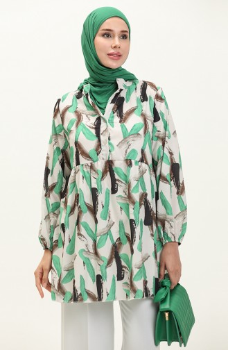 Digital Print Tunic 0502E-02 Green 0502E-02