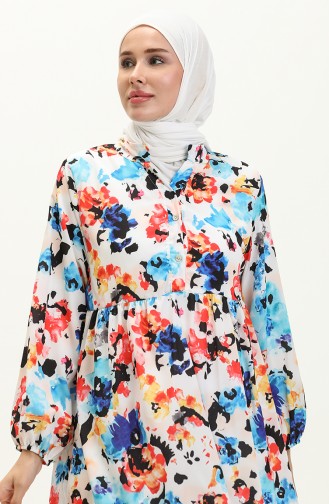 Digital Print Tunic 0502F-01 Blue Black 0502F-01