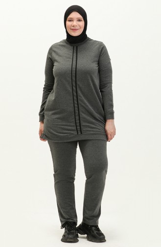 Plus Size Tracksuit Set 11020-03 Anthracite 11020-03