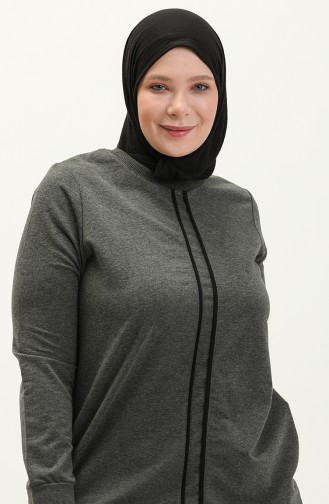 Plus Size Tracksuit Set 11020-03 Anthracite 11020-03