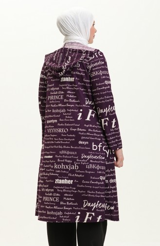 Oversize Hooded Cape 4707-06 Purple 4707-06