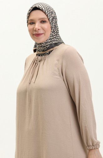 Kadin Buyuk Beden Viskon Uzun Anne Elbise 8408 1 Taş