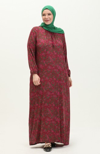 فستان كاكي 8408-5.HAKİ