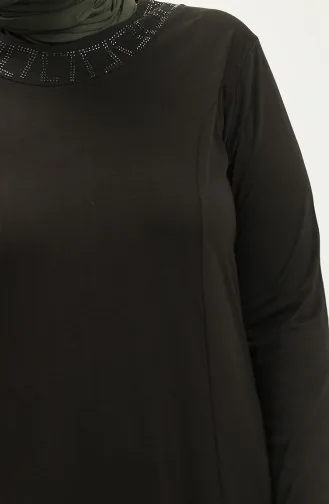 Hijab Vêtements Robe Longueur Femme Mère Grande Taille Robe 8685 Kaki 8685.Haki