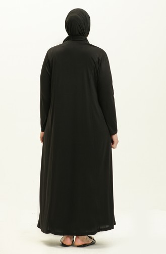 Tesettur Giyim Elbise Boydan Kadin Anne Buyuk Beden Elbise 8685 Siyah