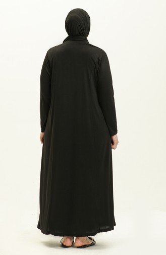 Hijab Vêtements Robe Longueur Femme Mère Grande Taille Robe 8685 Noir 8685.siyah