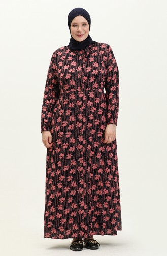 Dusty Rose İslamitische Jurk 8751.GÜL KURUSU
