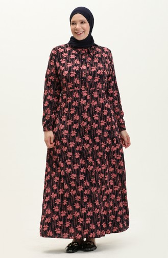 Dusty Rose İslamitische Jurk 8751.GÜL KURUSU