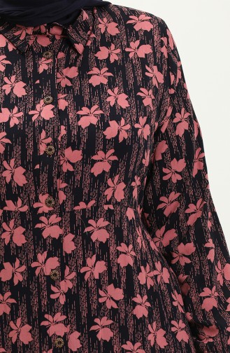 Dusty Rose İslamitische Jurk 8751.GÜL KURUSU