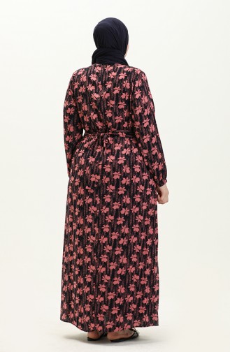 Dusty Rose İslamitische Jurk 8751.GÜL KURUSU