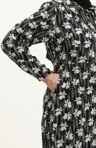 Robe D`été Grande Taille Pour Femmes Vêtements Hijab Robe Longue 8751 Noir 8751.siyah