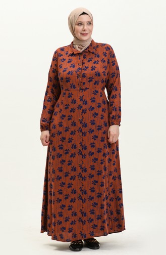 Robe Hijab Tabac 8751.TABA