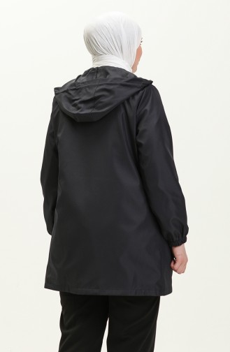 Damen-Trenchcoat Mit Reißverschluss Große Größe Hijab-Kleidung Saisonal 8639 Marineblau 8639.Lacivert