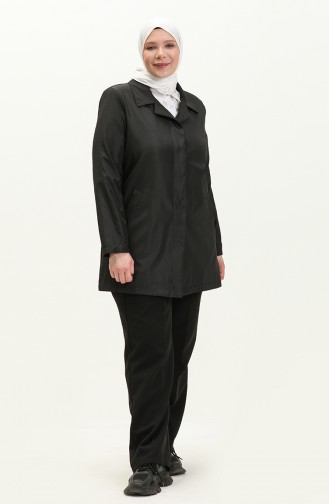 Schwarz Trench Coats Models 8647.Siyah
