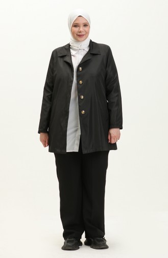 Schwarz Trench Coats Models 8647.Siyah