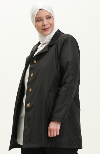Schwarz Trench Coats Models 8647.Siyah