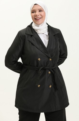 Black Trenchcoat 8656.Siyah