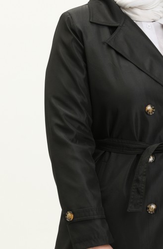 Black Trenchcoat 8656.Siyah