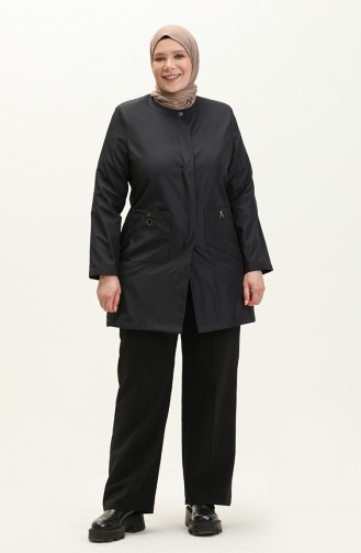 Dunkelblau Trench Coats Models 8657.Lacivert