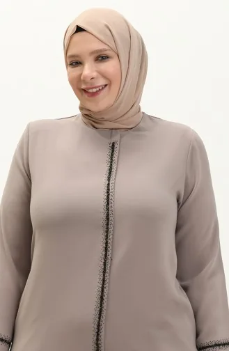 فستان سهرة بطبعة حجر مقاس كبير 5054-06 فيزون 5054-06