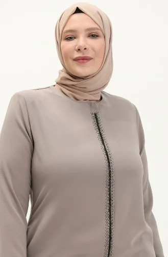 فستان سهرة بطبعة حجر مقاس كبير 5054-06 فيزون 5054-06