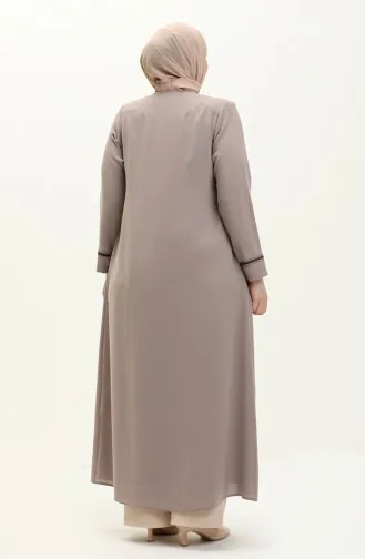 فستان سهرة بطبعة حجر مقاس كبير 5054-06 فيزون 5054-06