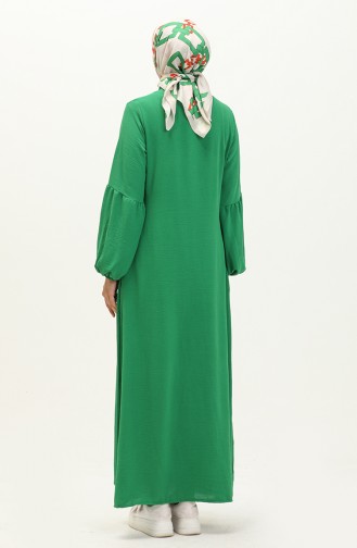 Aerobin Buttoned Abaya 0204-04 Green 0204-04