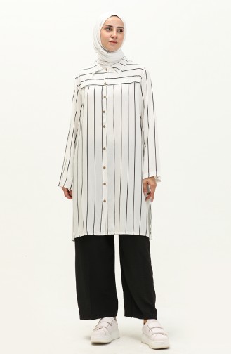 Striped Two Piece Suit 0112A-03 white 0112A-03