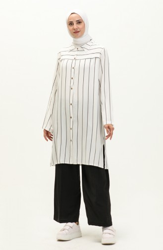 Striped Two Piece Suit 0112A-03 white 0112A-03