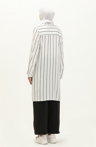 Striped Two Piece Suit 0112A-03 white 0112A-03