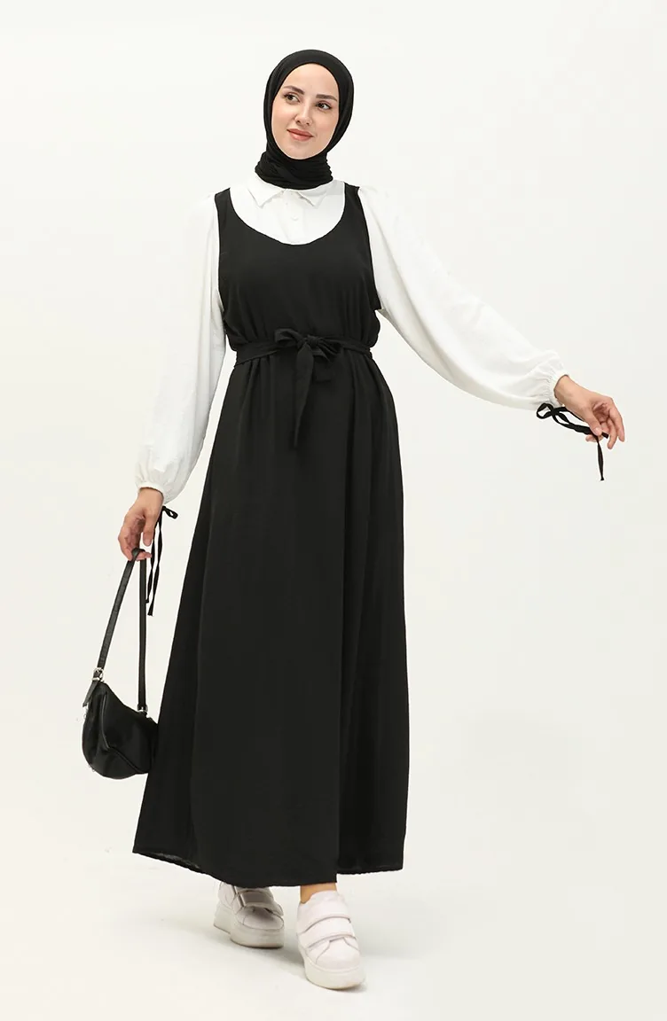 Robe Style Ensemble Tissu Aerobin 0203-01 Noir Blanc 0203-01