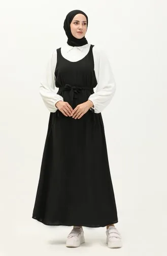Robe Style Ensemble Tissu Aerobin 0203-01 Noir Blanc 0203-01