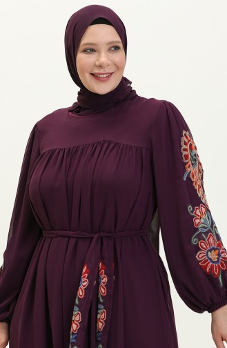 Purple İslamitische Jurk 24Y8889-01