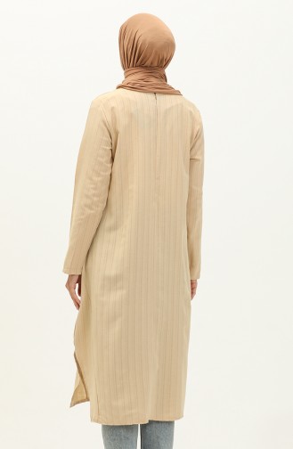 Kolyeli Uzun Tunik 24Y9038-02 Sarı